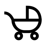 Baby Carriage Solid SVG Icon